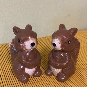 Charming Brown Squirrel salt and pepper shakers (s&p)